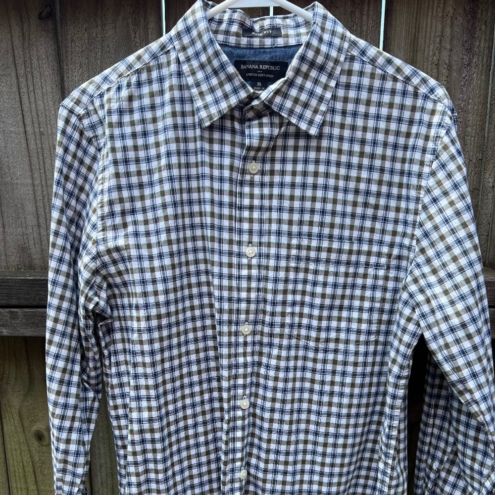 Banana Republic Long sleeve Plaid shirt, Medium